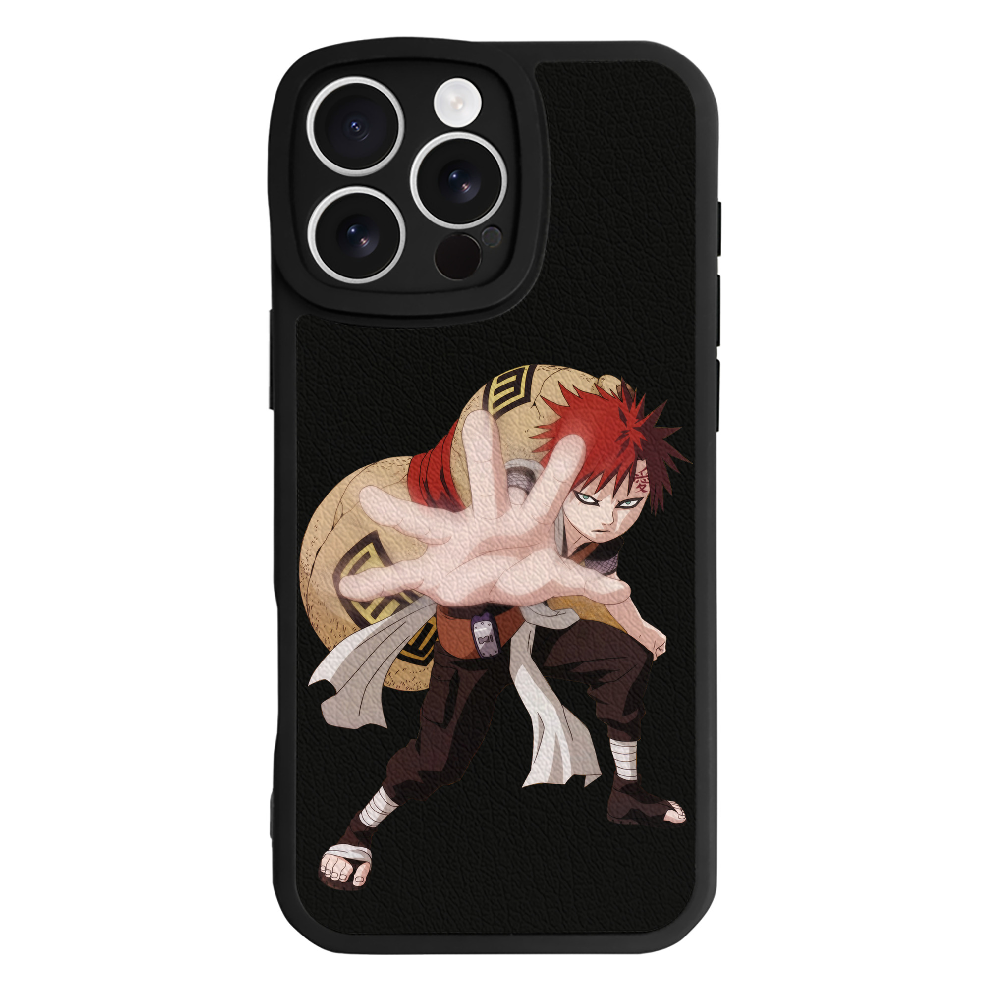 （画像用） NARUTO -ナルト- ガアラ Gaara 【iPhone 16シリーズ対応】シリコンスマホケース（レザー調） 材質：シリコン